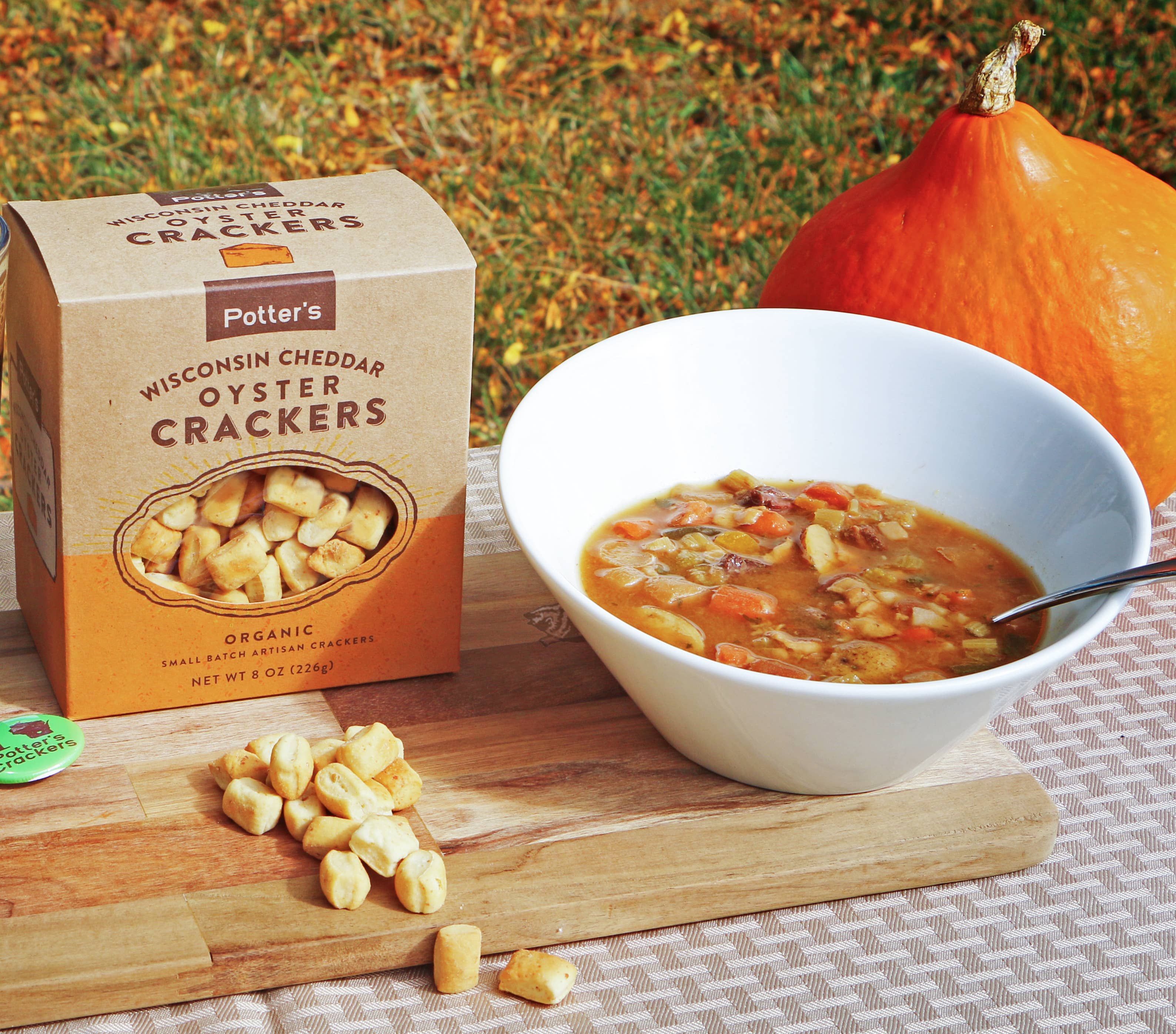 Potter’s Crackers – Großhandel Cracker – Potter's Crackers Bio-Austerncracker mit Cheddar aus Wisconsin3