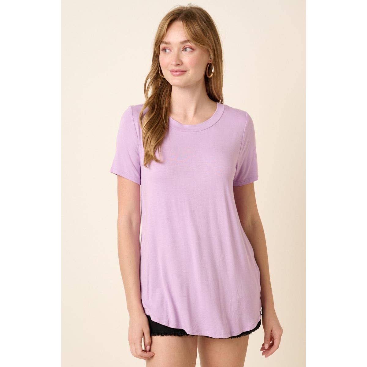mittoshop - Wholesale T-Shirt - Women's - BT5339-SCOOP NECK ROUNDED HEM BAMBOO TOP3