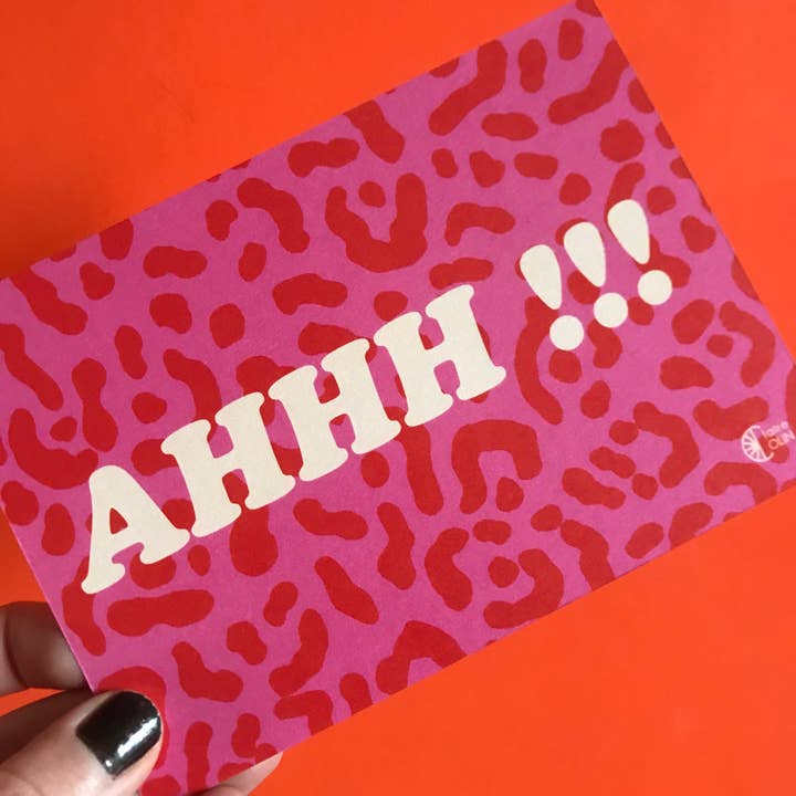 Carta AHHH !!! _ Onomatopee_ Leopardo per la vendita all'ingrosso da parte di Claire Colin