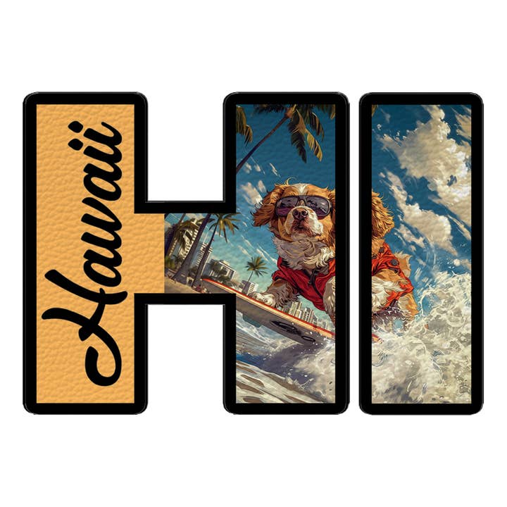 Faux Leather State Sticker #32 for wholesale by Stick‘emUp 4Lyfe