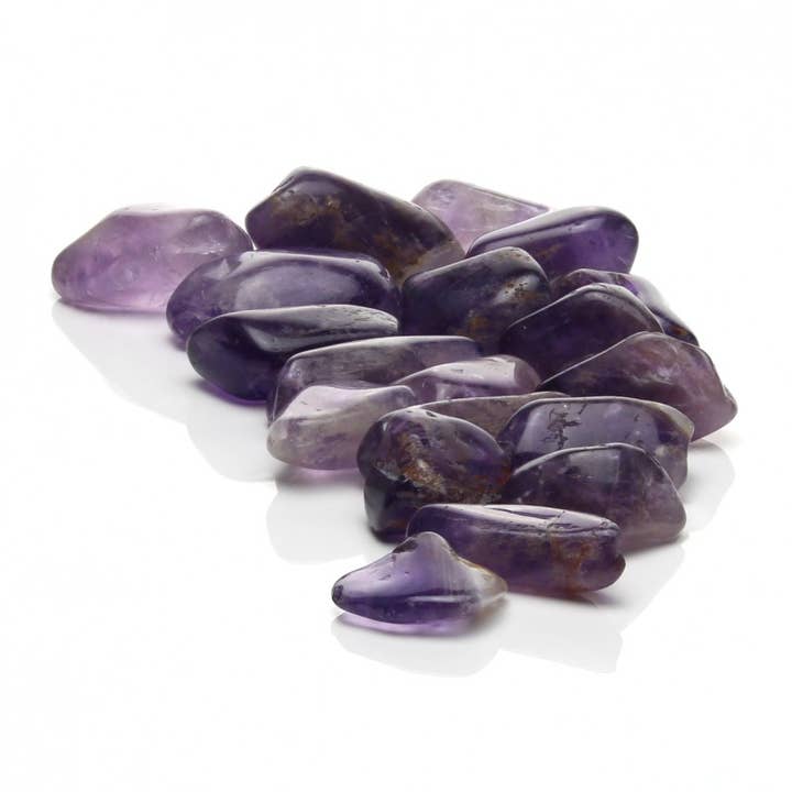 Amethyst - bag of tumbled stones 200 grams for wholesale by UniArt