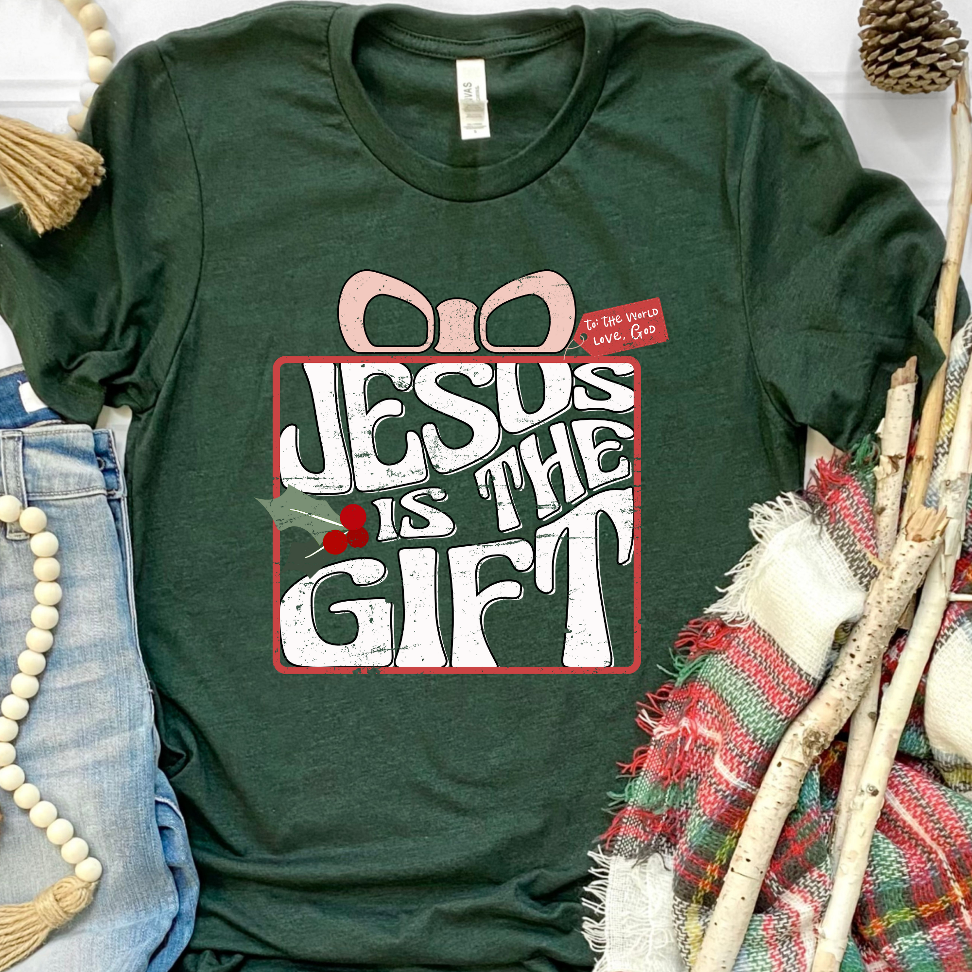 Dixie Grace Mercantile - Wholesale Screen Printed T-Shirt - Women's - The Gift Graphic Tee1