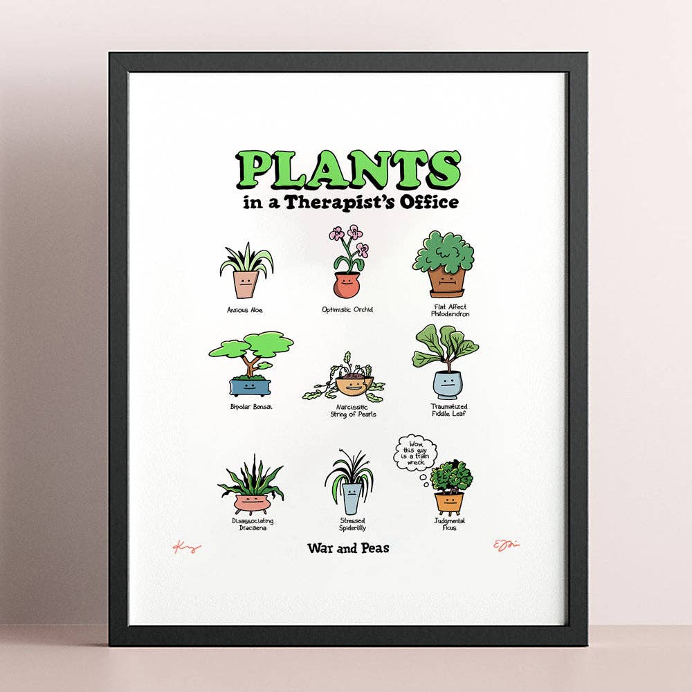 War and Peas - Wholesale Art Print - Therapy Plants Signed Print1
