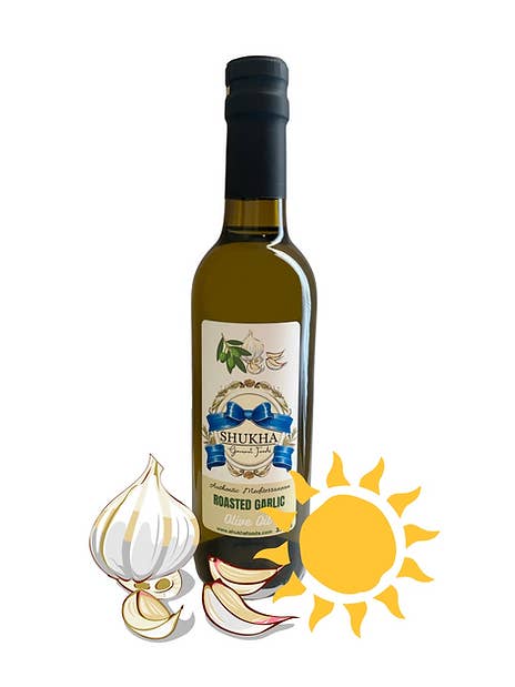 Roasted Garlic Extra Virgin Olive Oil - 375 ml for wholesale by Shukha Foods
