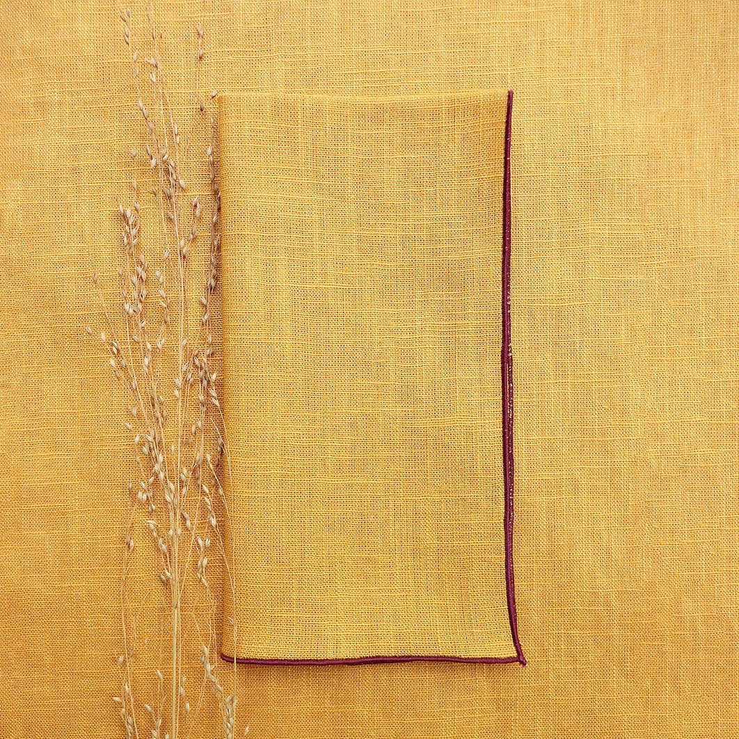 Giardino Segreto - Wholesale Dinner & Cloth Napkin - 100% linen napkin CORDONCINO10