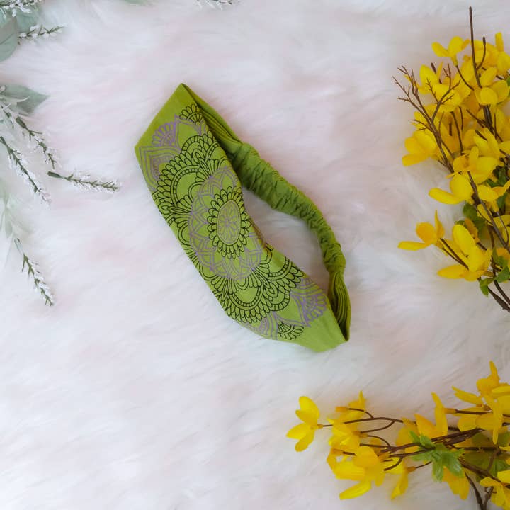 Karma Nepal Crafts - Wholesale Fashion Headband - Women's - Unisex Cotton Boho Stretchy Head Wraps
