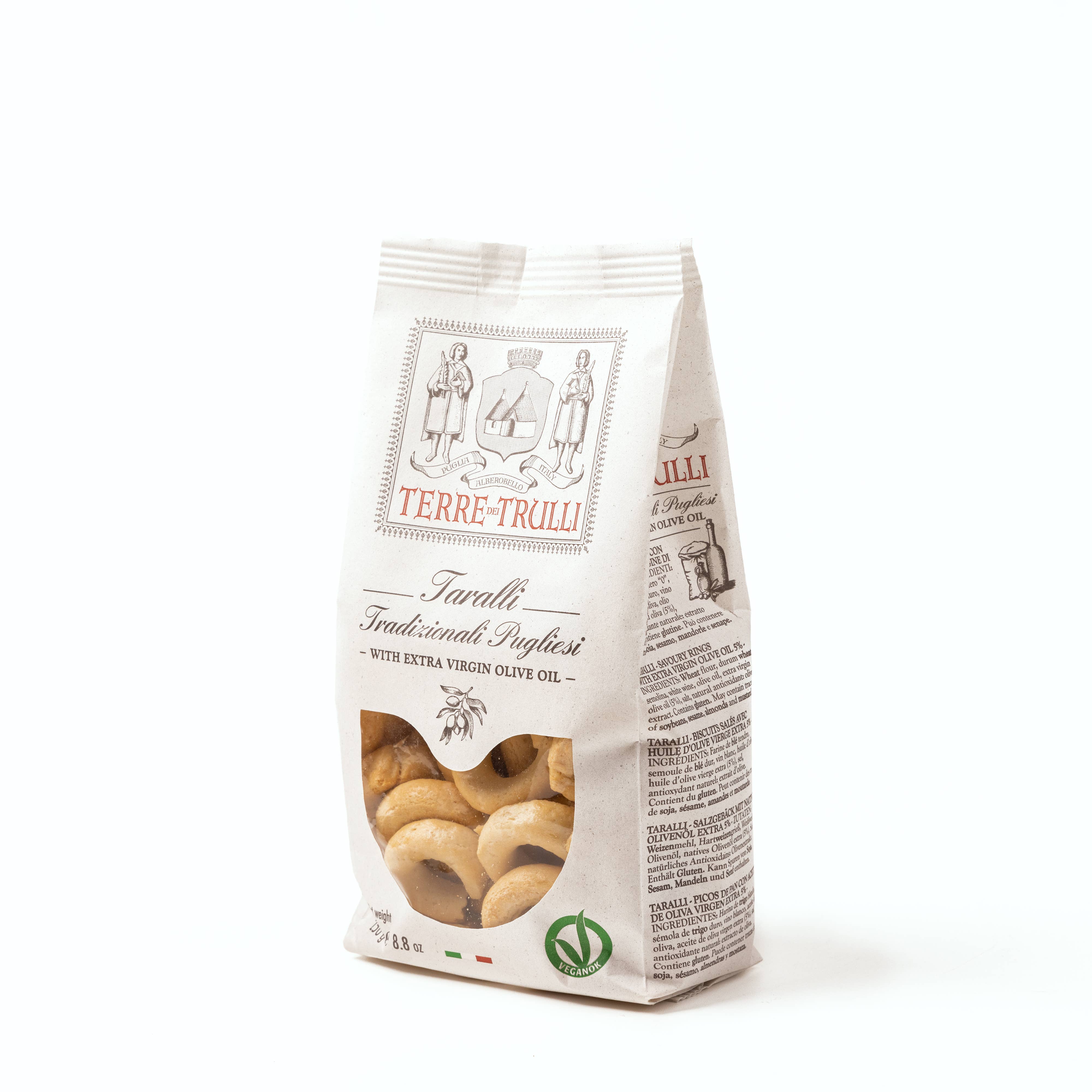 Terre dei Trulli – Großhandel Cracker – Traditionelle apulische italienische Taralli mit nativem Olivenöl extra, 250 g2