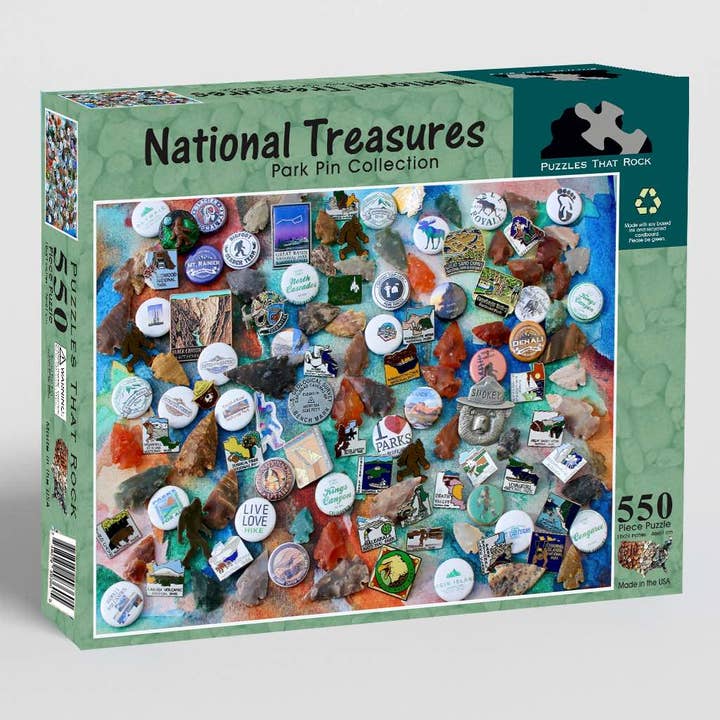Puzzle de 550 pièces - Épingles de parc national pour la vente par Puzzles That Rock