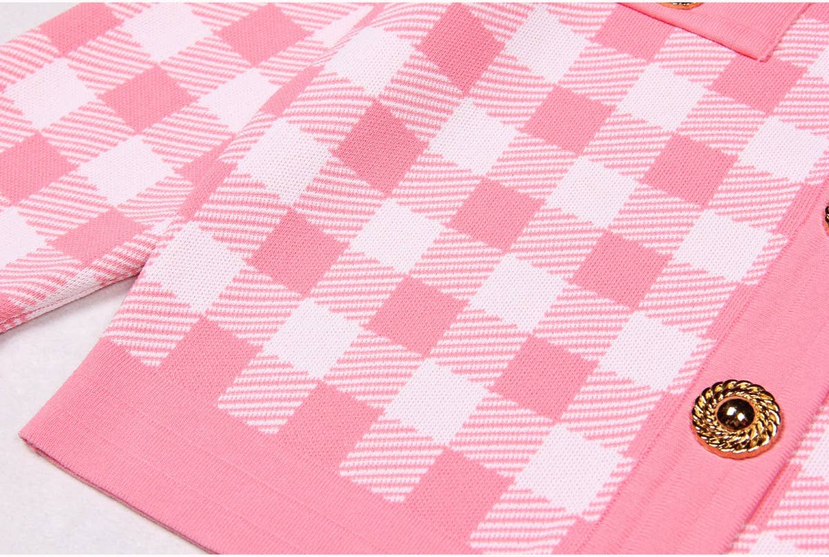 Productseeker - Wholesale Cardigan - Women's - JK071 Chic Plaid Cardigan Jacket - Autumn Essential22