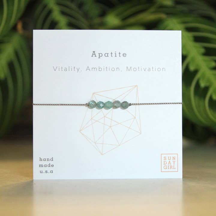 Sunday Girl by Amy DiLamarra - Wholesale Beaded Bracelet - CGB-APA | Healing Crystals and Stones Bracelet in Apatite