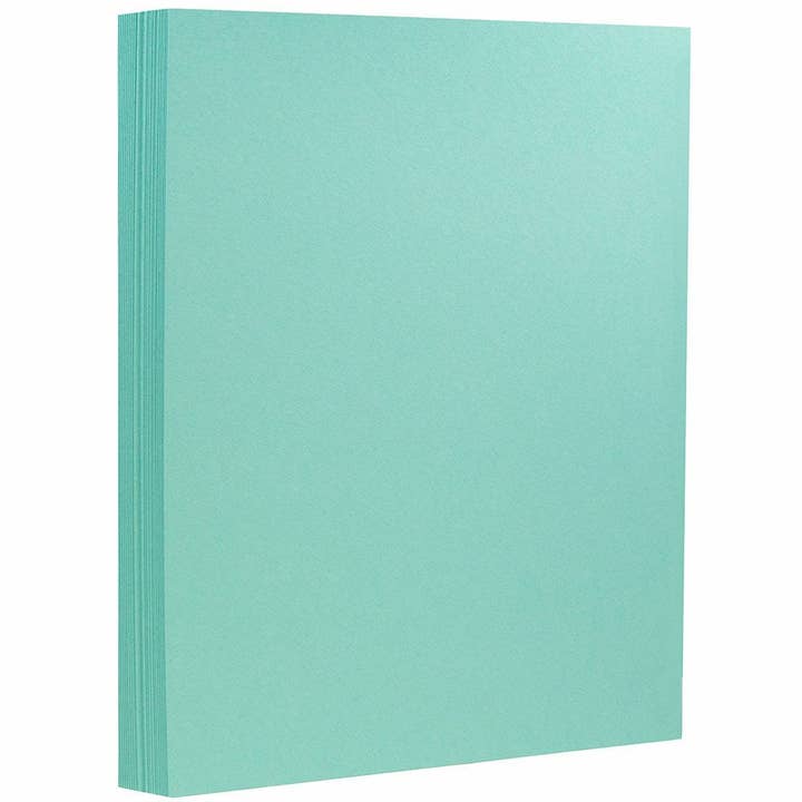 JAM 130lb Cardstock, 8.5x11 Cover, 352 gsm, Turquoise, 25/Pk for wholesale by JAM PAPER