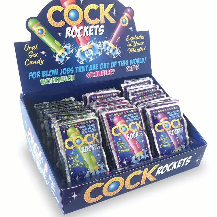 Cock Rockets Oral Sex Candy, POP Display of 36 Grape, Watermelon & Strawberry 🍇 🍉 🍓 and other Purchase Wholesale rocket pop. Free Returns & Net 60 Terms on Faire trending on Faire.