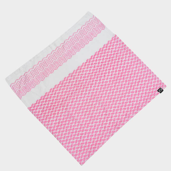 KUVRD - Wholesale Bandana - Women's - Amaal Pink Keffiyeh Bandana