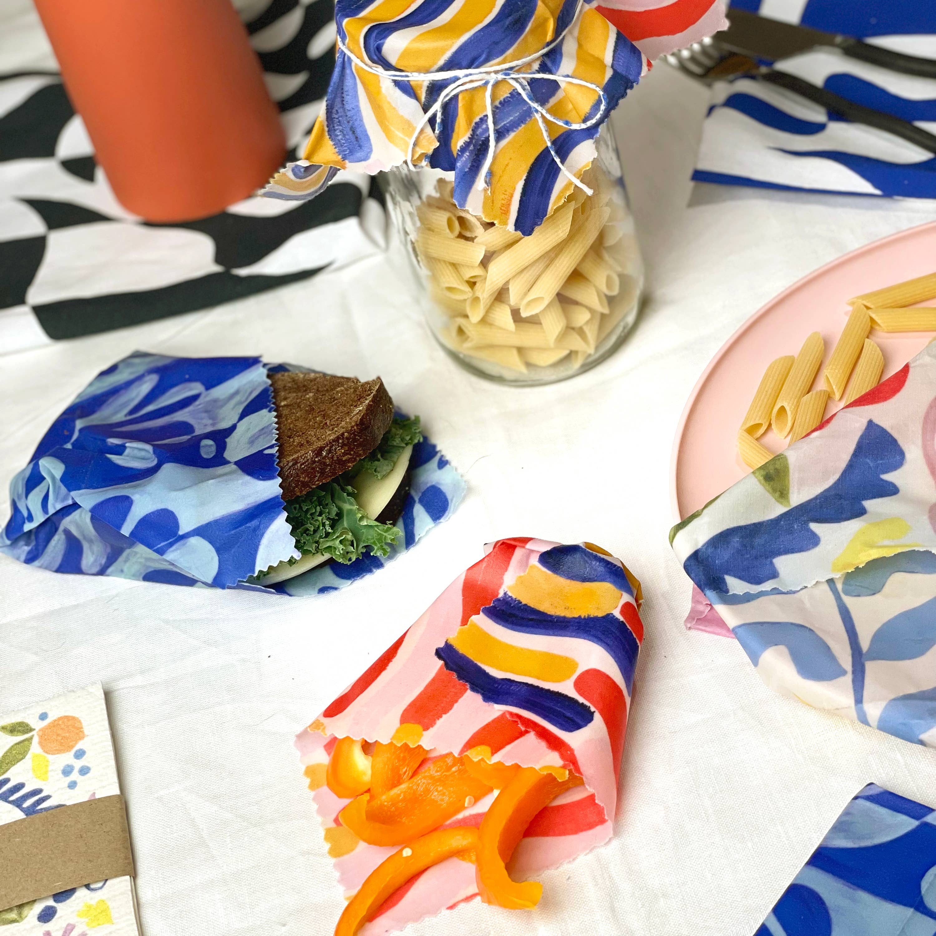 Supra Endura - Wholesale Food Storage Wrap/Bag - Backyard Garden Beeswax Wrap Set3