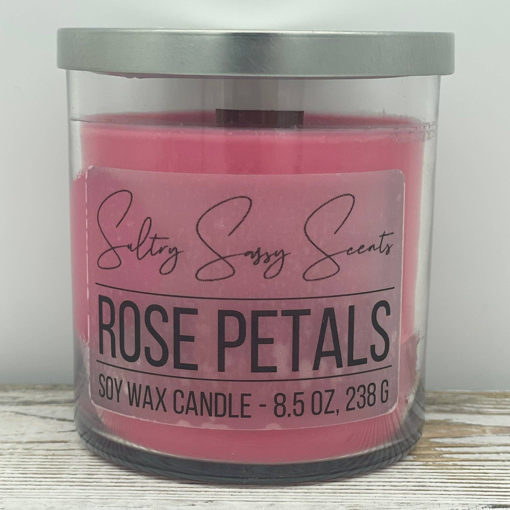 Sultry Sassy Scents - Wholesale Jar/Filled Candle - Rose Petals - Soy Wax Candle0