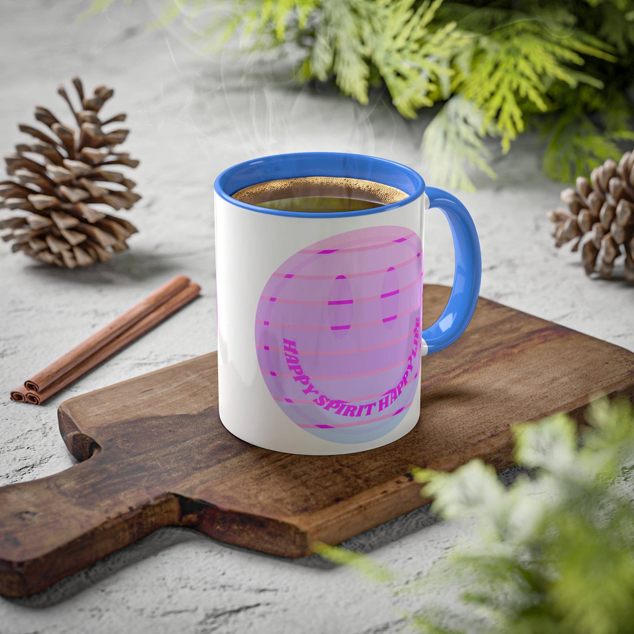 Happy Life Stuff – wholesale Coffee mug – Retro Happy Spirit Happy Life Aesthetic Mug, Smile Face Mug, Trendy Coffee Mug, Tumblr Mug, Aesthetic Happy Life Gift, Aesthetic Mug15