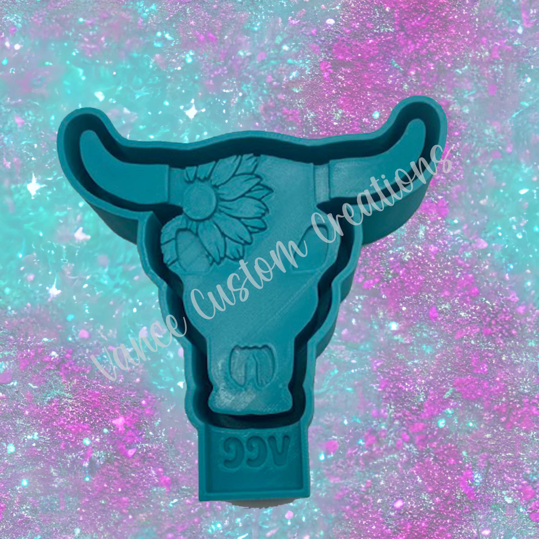 Vance Custom Creations - Wholesale Craft Supplies - Sunflower Bull Skull Freshie Mold0