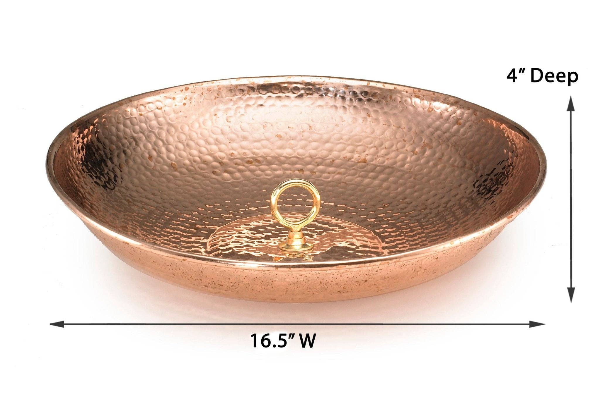 Good Directions - Wholesale Outdoor Ornament/Decor - Rain Chain Copper Basin - 16.5 in. Diameter4