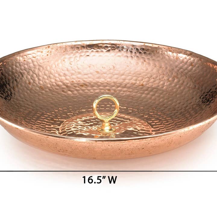Good Directions - Wholesale Outdoor Ornament/Decor - Rain Chain Copper Basin - 16.5 in. Diameter4