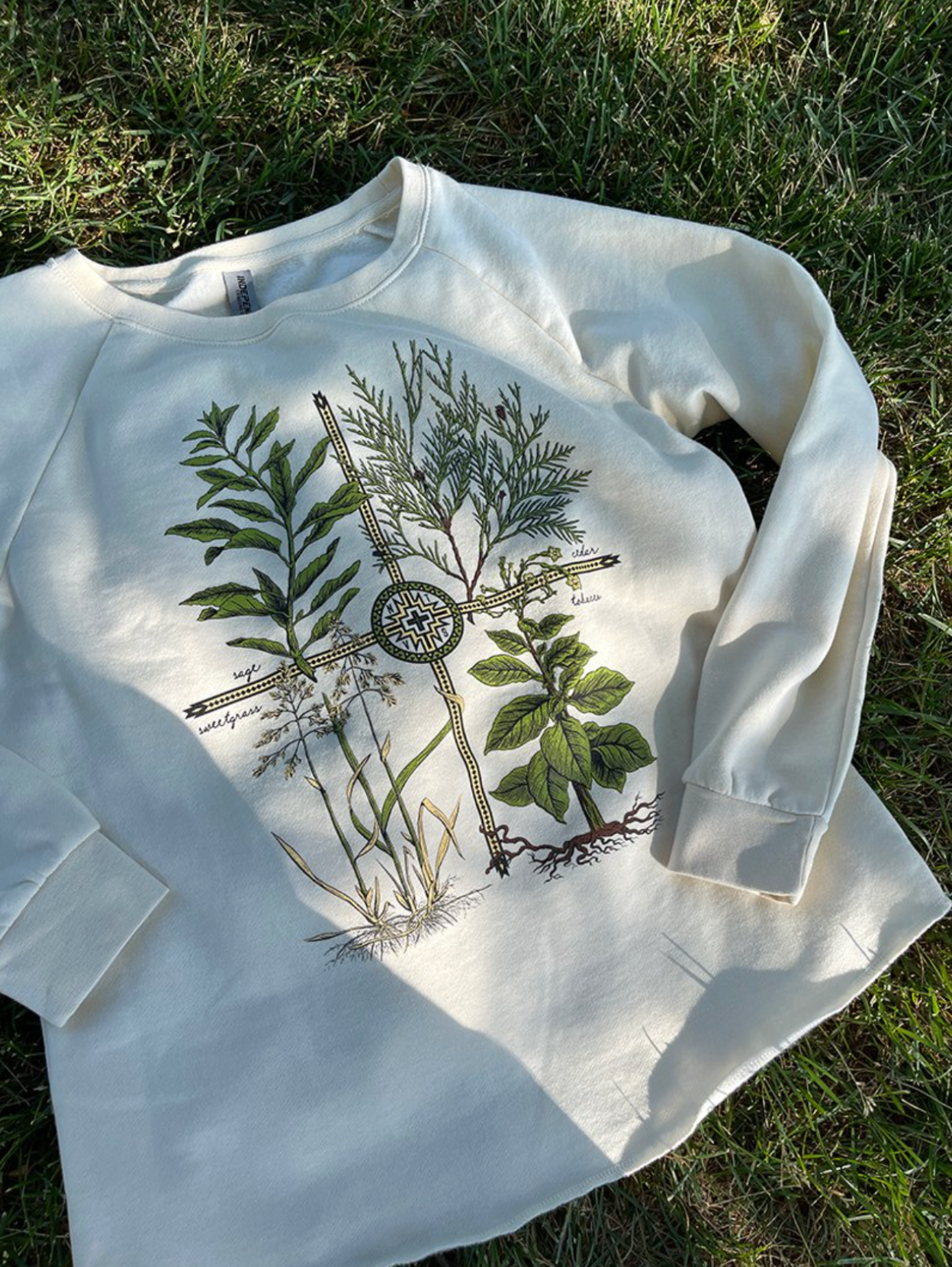 The NTVS - Wholesale Graphic Sweatshirt - Women's - Sacred Plants - Women's Wave Wash Crewneck Sweatshirt2