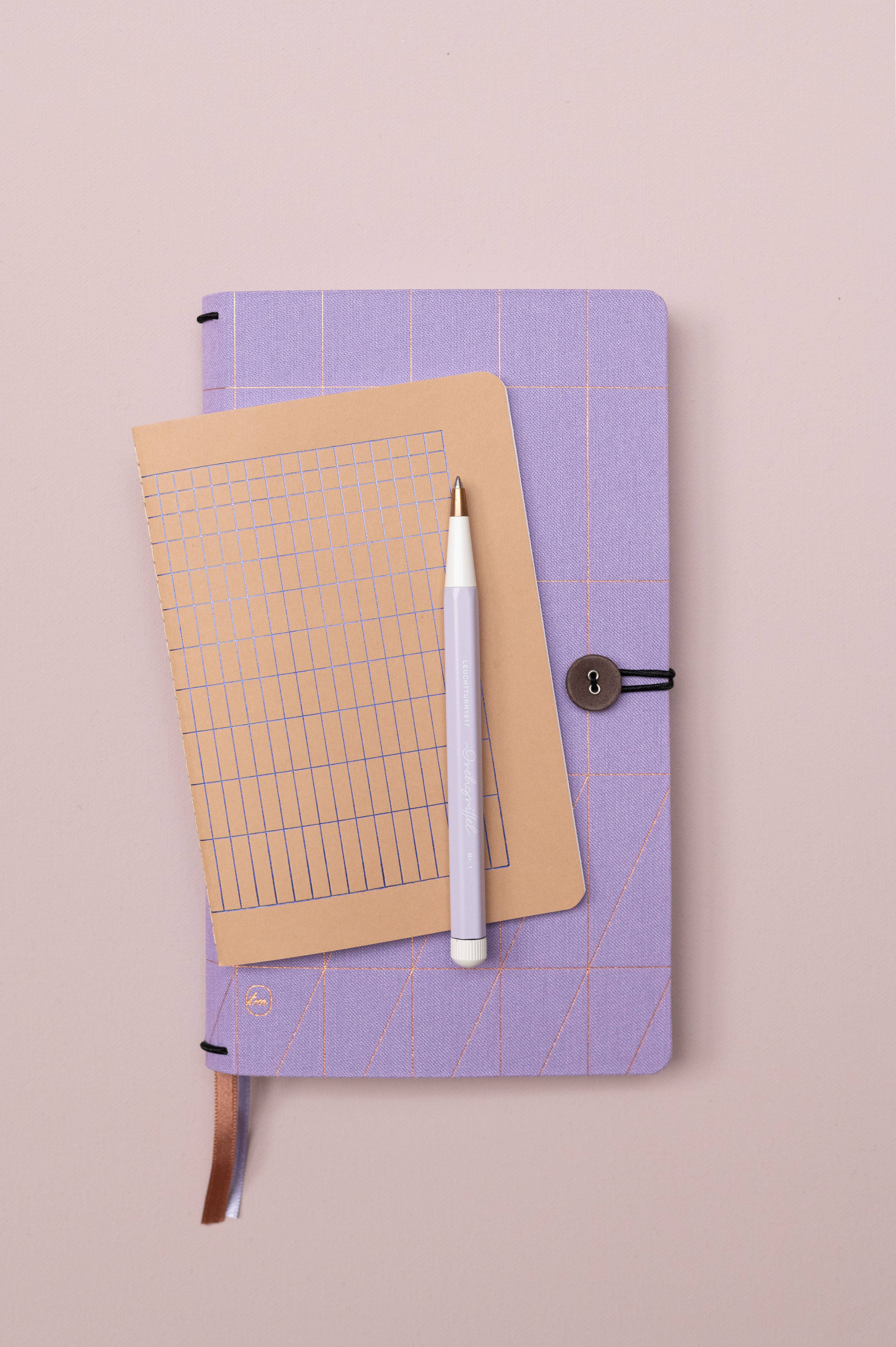 Tinne Mia - Wholesale Notebook - Notebook with button - Lavendula - FSC Mix1