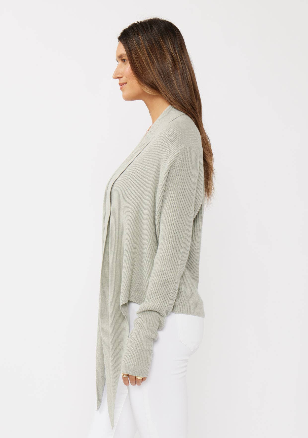 Lovestitch - Wholesale Cardigan - Women's - Waffle Knit Long Sleeve Tie Front Cardigan37