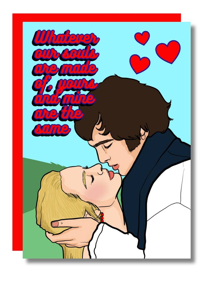 Âmes des Hauts de Hurlevent Carte de vœux de la Saint-Valentin pour la vente par Studio Soph (We Pay Your Import Fees - We Ship DDP)