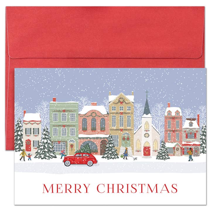 Christmas Village Boxed Holiday Cards for wholesale by Masterpiece Studios