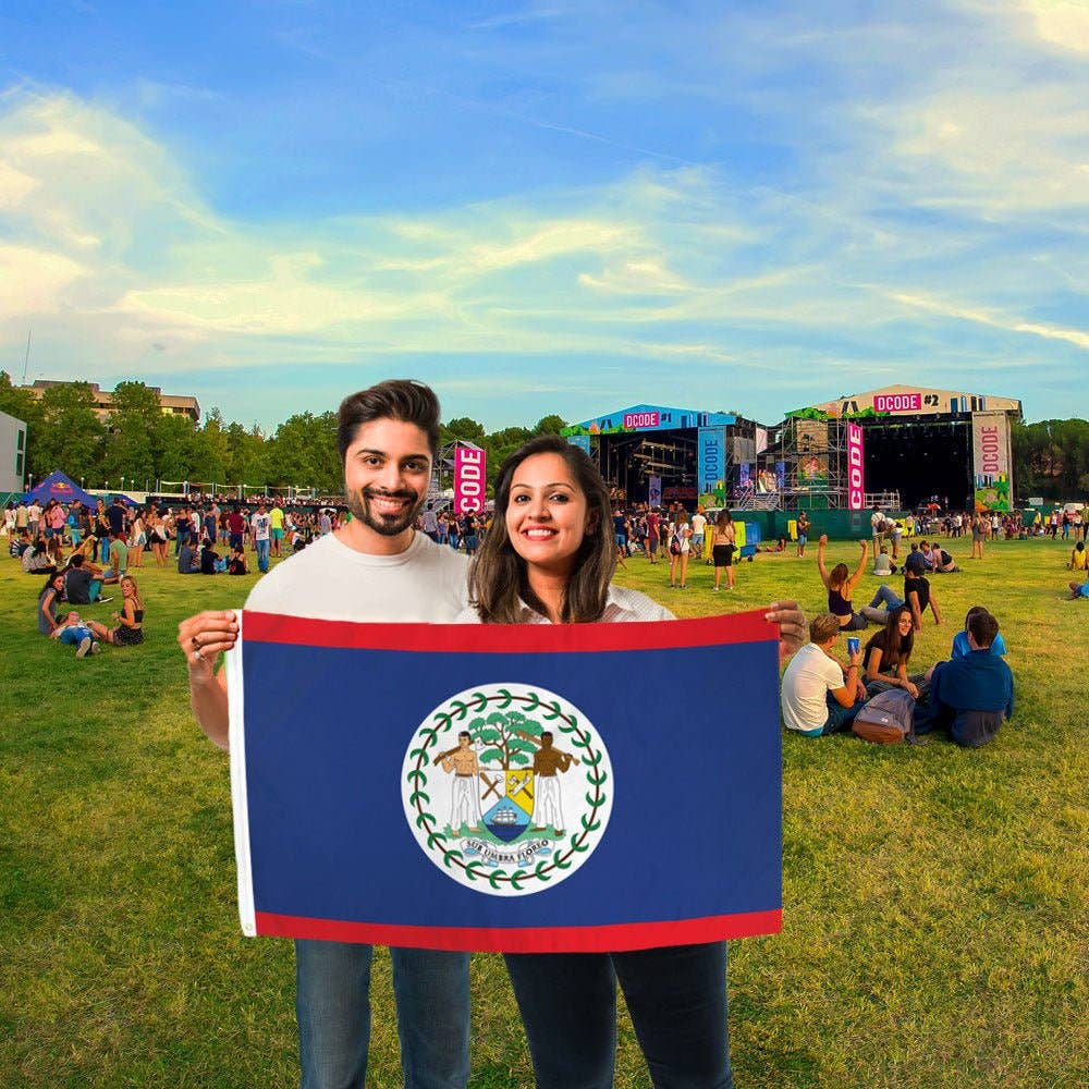 Flags Importer – wholesale Flag – Belize Flag 2x3ft Poly2