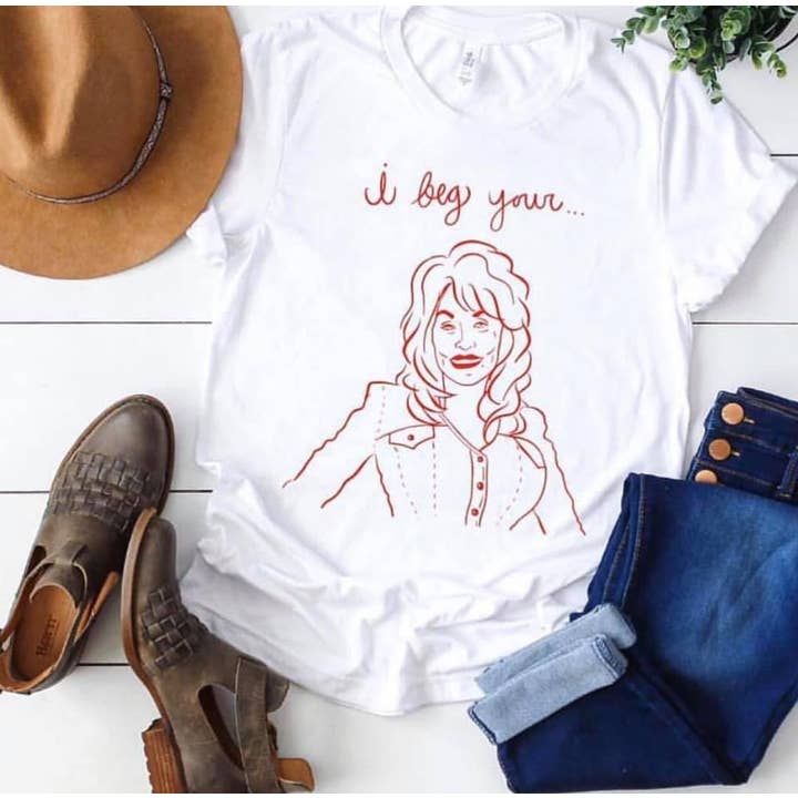 Hank & Scoot - Wholesale Screen Printed T-Shirt - Women's - I beg your Parton Tee