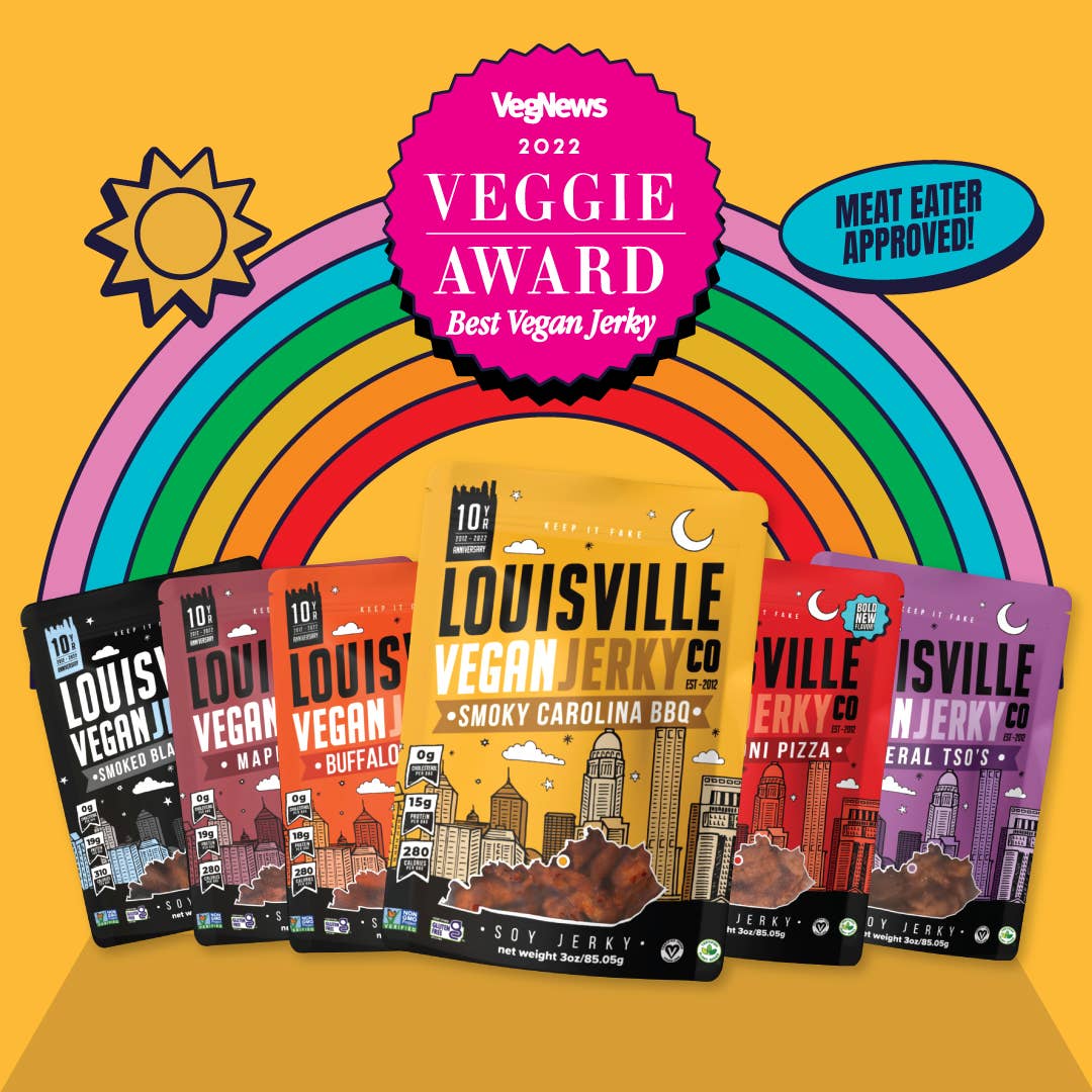 Louisville Foods - Wholesale Jerky - Vegan & Plant Based Smoky Carolina BBQ Jerky 3 oz7