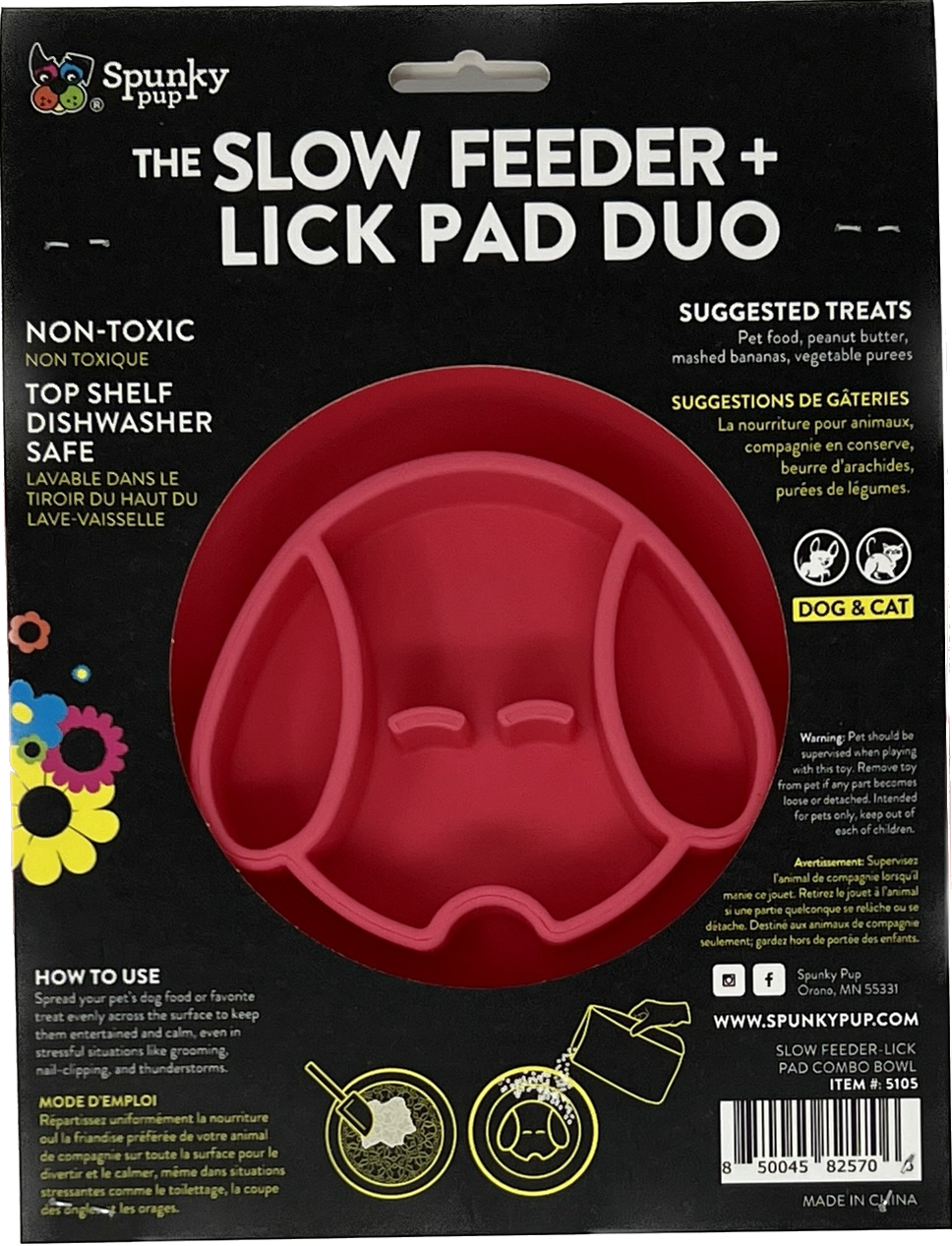 Spunky Pup - Wholesale Pet Elevated Bowl - Cat/Dog - Lick Pad + Slow Feeder DUO, Bowl3