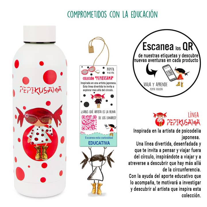 Pepita Viajera - Wholesale Water Bottle - Pepikusama Thermal Bottle6