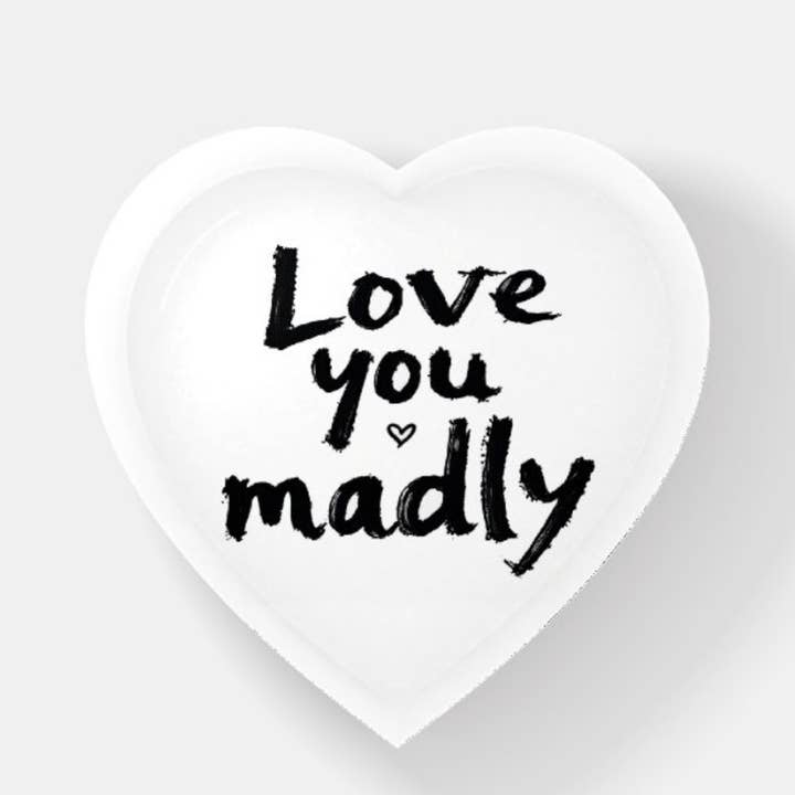 Ti amo follemente Cristallo Cuore Fermacarte Decorativo per la vendita all'ingrosso da parte di Resinate By KS / by KRISTIN SMITH