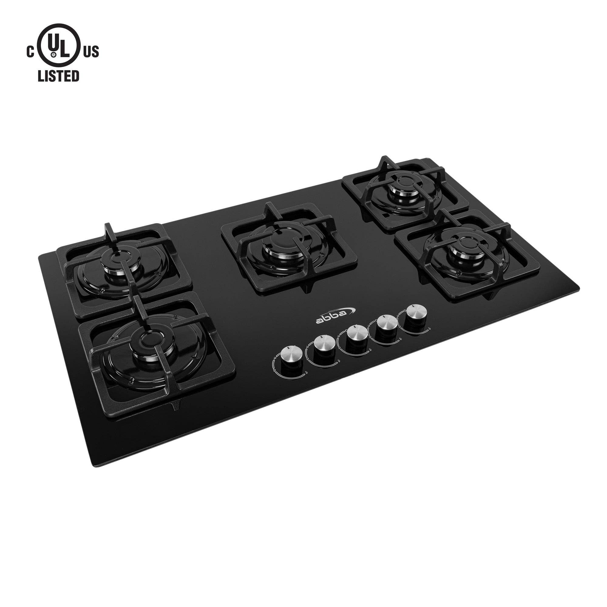 Artesano | Home Decor - Wholesale Kitchen Appliance - Gas on Glass Cooktop 36"  with 5 Burners - CG-601-V5S2