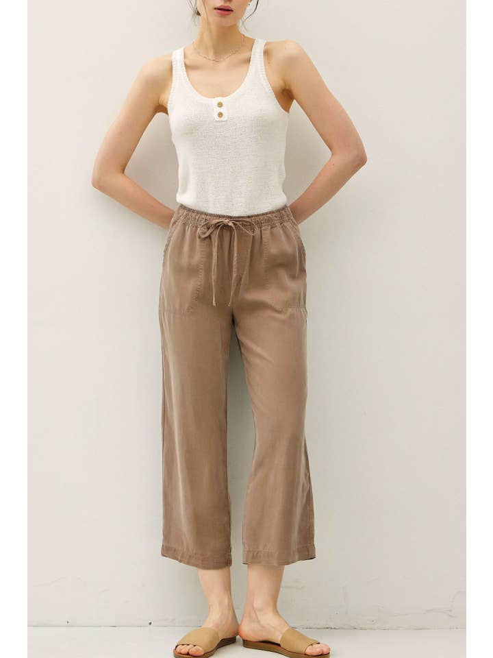 Be Cool - Wholesale Pants - Women's - TENCEL DRAWSTRING WIDE LEG PANTS