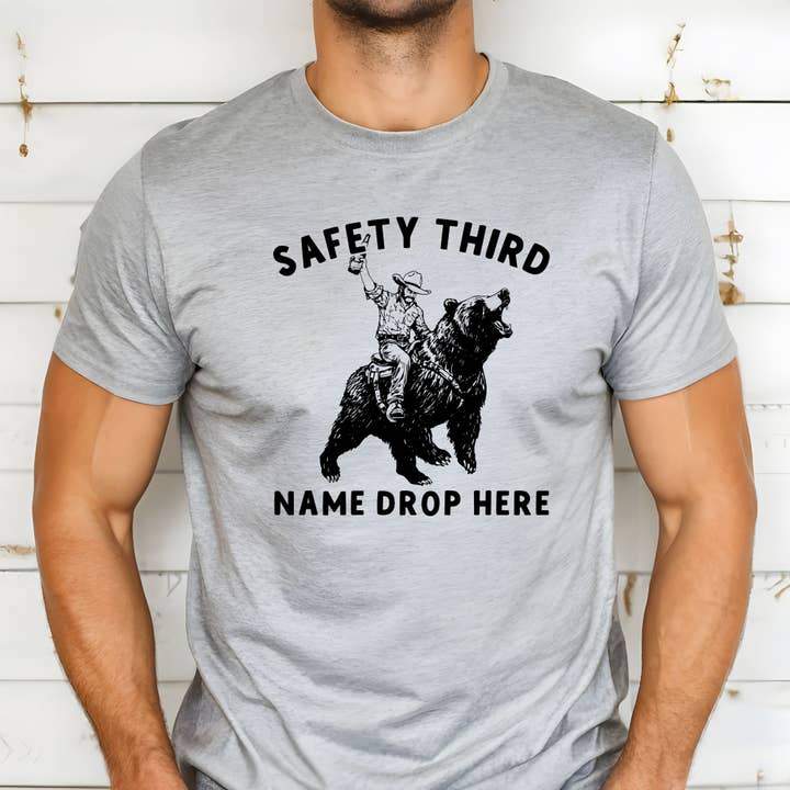 Bella Canvas Shirt | Cowboy Bear Print | Poly for wholesale by 208 Tees