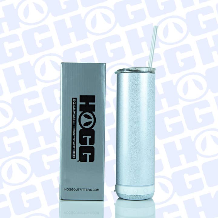Hogg Outfitters - Venta al por mayor Vaso termo - Vaso altavoz delgado con purpurina para sublimación de 20 oz