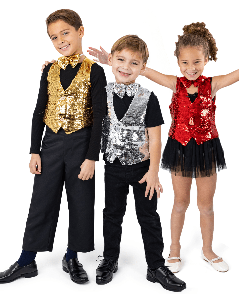 Dress Up America - Wholesale Costume - Kids - Sequined Vest & Bow Tie Costume3