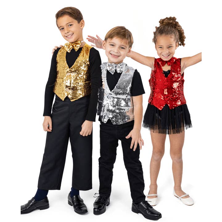 Dress Up America - Wholesale Costume - Kids - Sequined Vest & Bow Tie Costume3