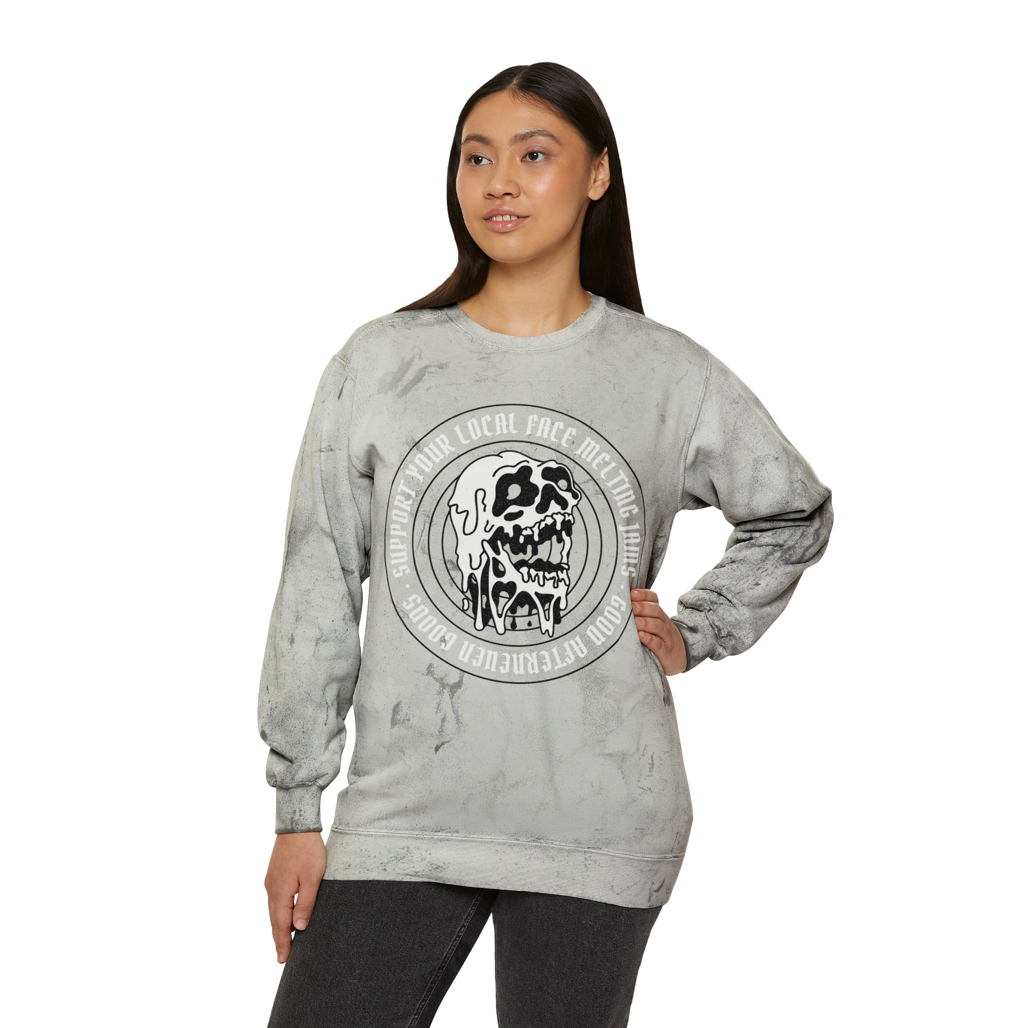 Smoke Face-Melting Jams Tie-Dye Sweatshirt for wholesale on Faire2