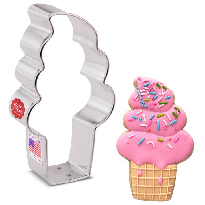 Soft Serve Ice Cream Cookie Cutter. (Bag of 1 Dozen) for wholesale by Ann Clark