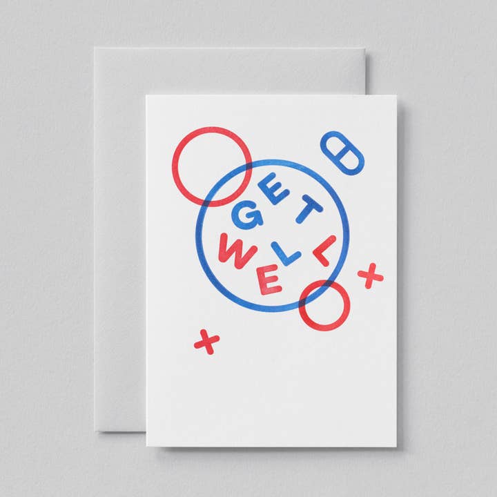 Get Well Letterpress Stamp for wholesale by Jot Paper Co.