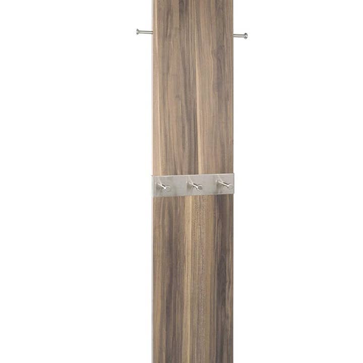 Haku wooden walnut brown coat racks for on the wall 192cm for wholesale by NHP International