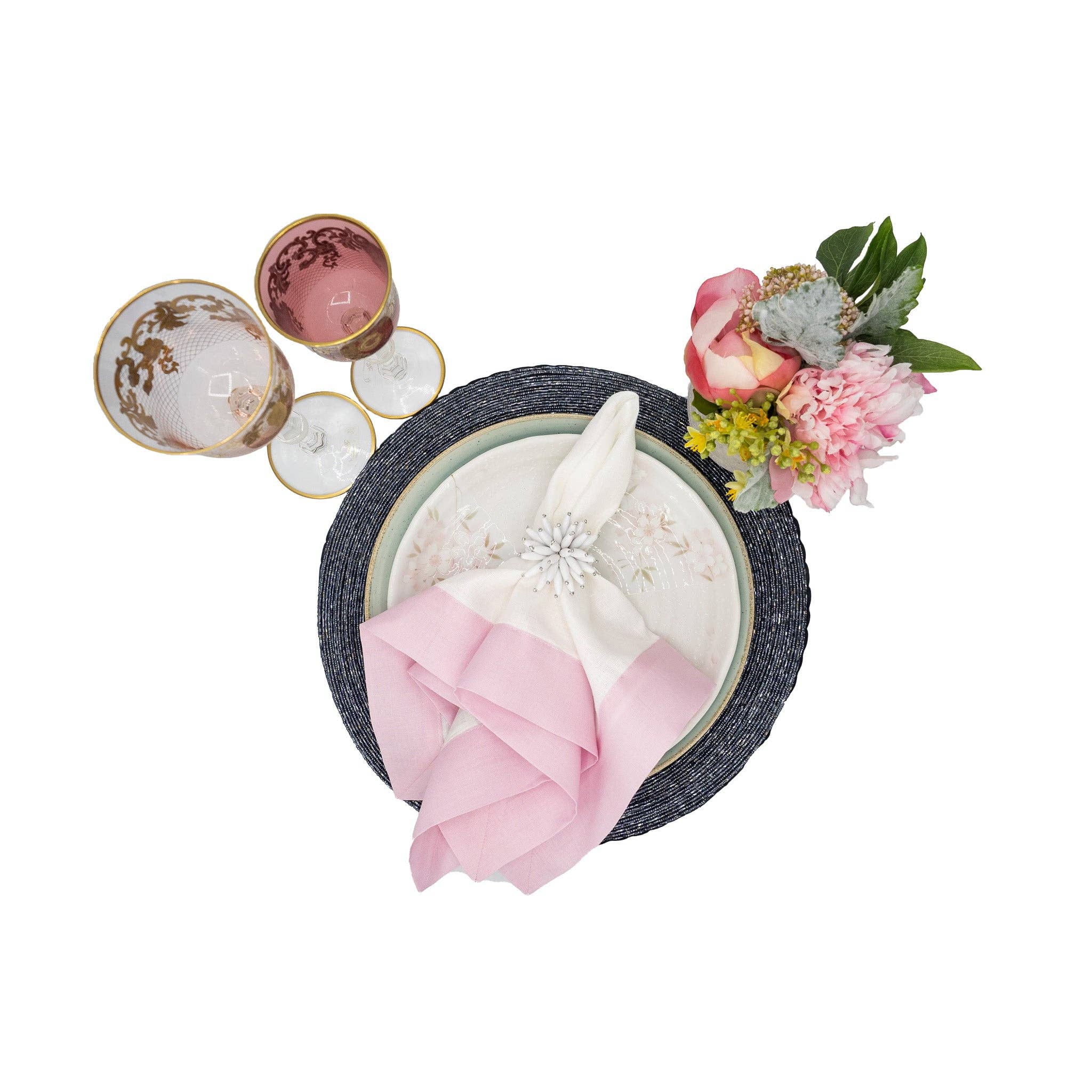 Chouchou Touch – wholesale Dinner & cloth napkin – Blush Linen Napkins, Set of 45