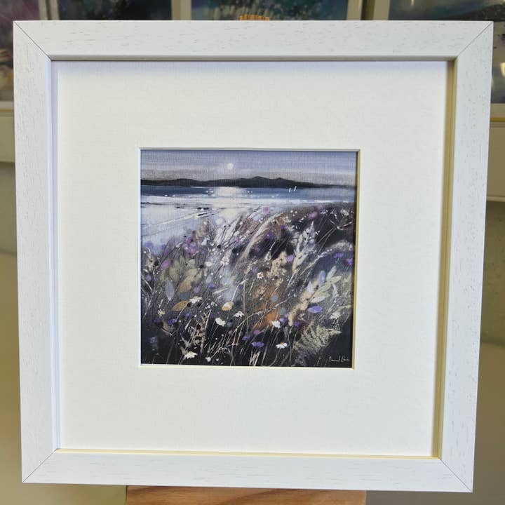 'Summer Fields and Arran'- Framed Art Greeting Card for wholesale by Emma S Davis Artist
