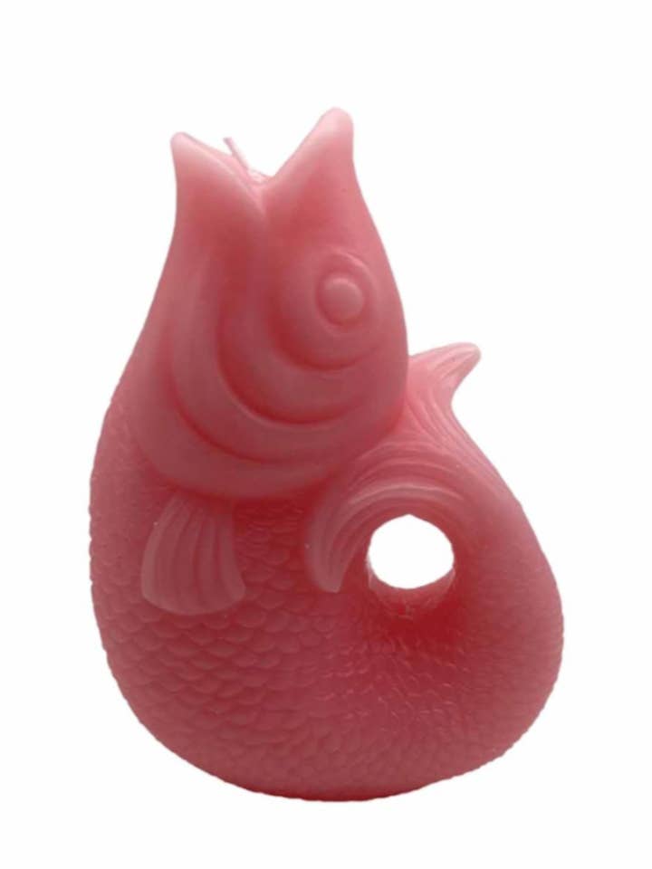 Bougie Poisson rose pour la vente par Les Vilaines Filles