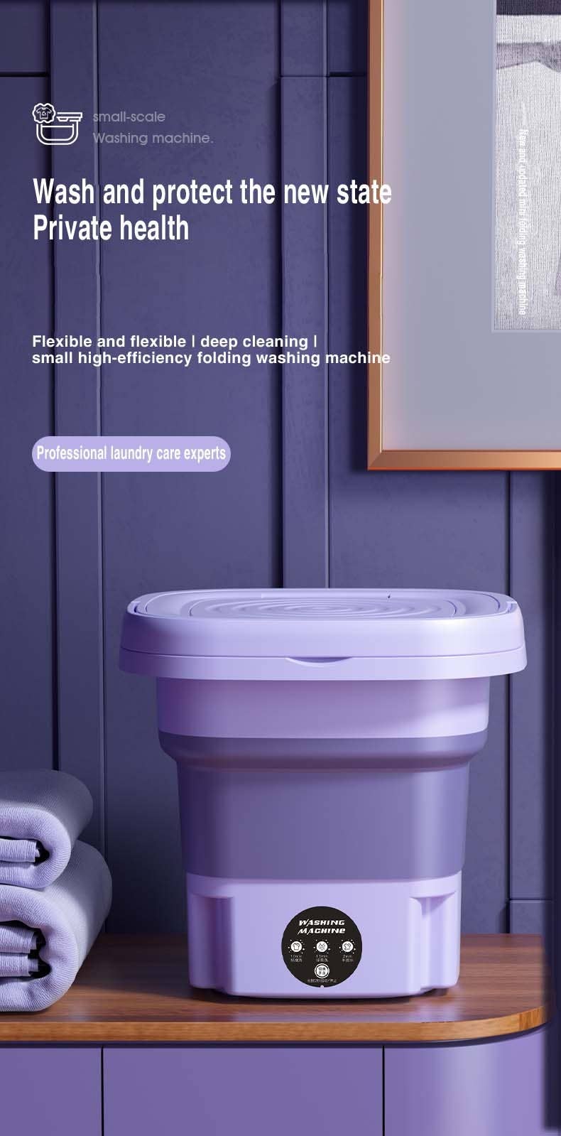 VIGOR – wholesale Tvättkorg – VIKBAR Bärbar tvättmaskin för klädvård17