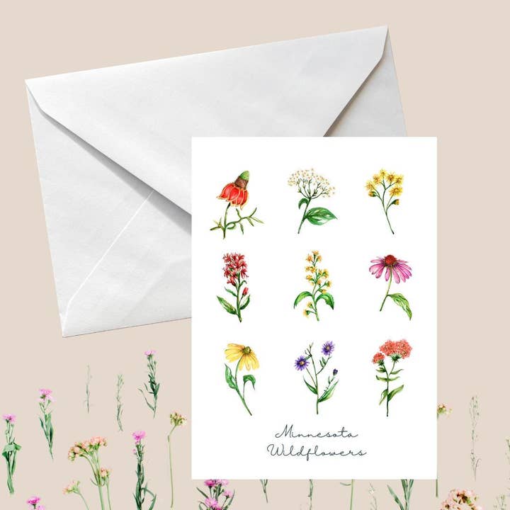 Wild Botanical Atelier - Wholesale Everyday Greeting Card - Botanical Wildflower Watercolor Greeting Card #16