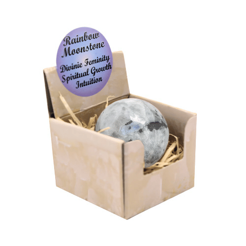 Green Tree - Wholesale Spiritual Stone/Crystal - Rainbow Moonstone Display ( 3 Pieces of 4 Shapes )2